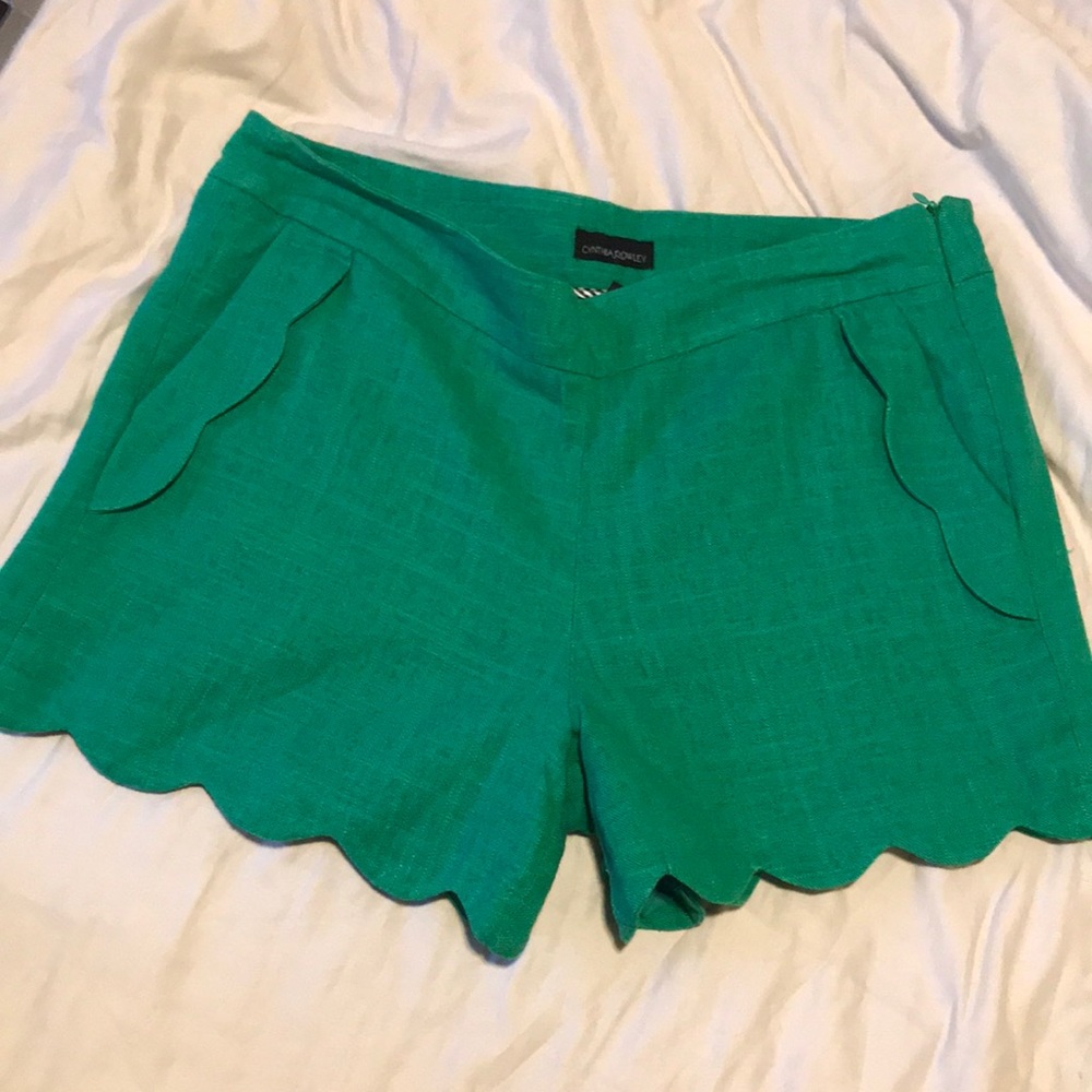 Cynthia Rowley Scalloped Hem Shorts